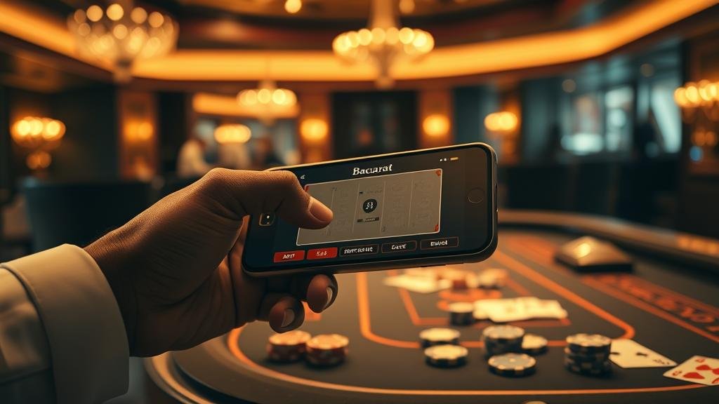 อินเทอร์เฟซเกมบาคาร่าบนแท็บเล็ต