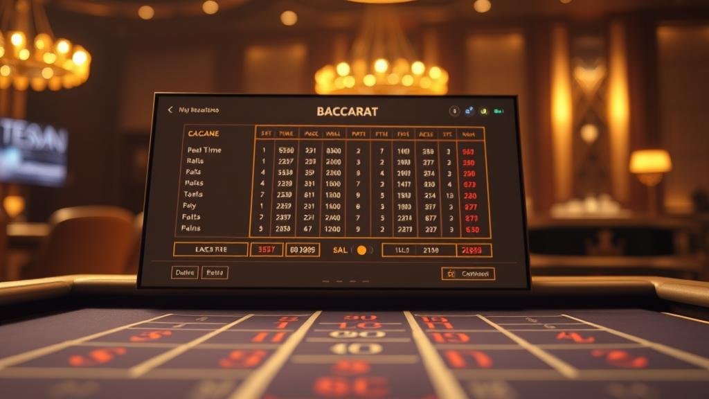 กราฟแสดงสถิติเค้าไพ่บาคาร่าแบบละเอียด