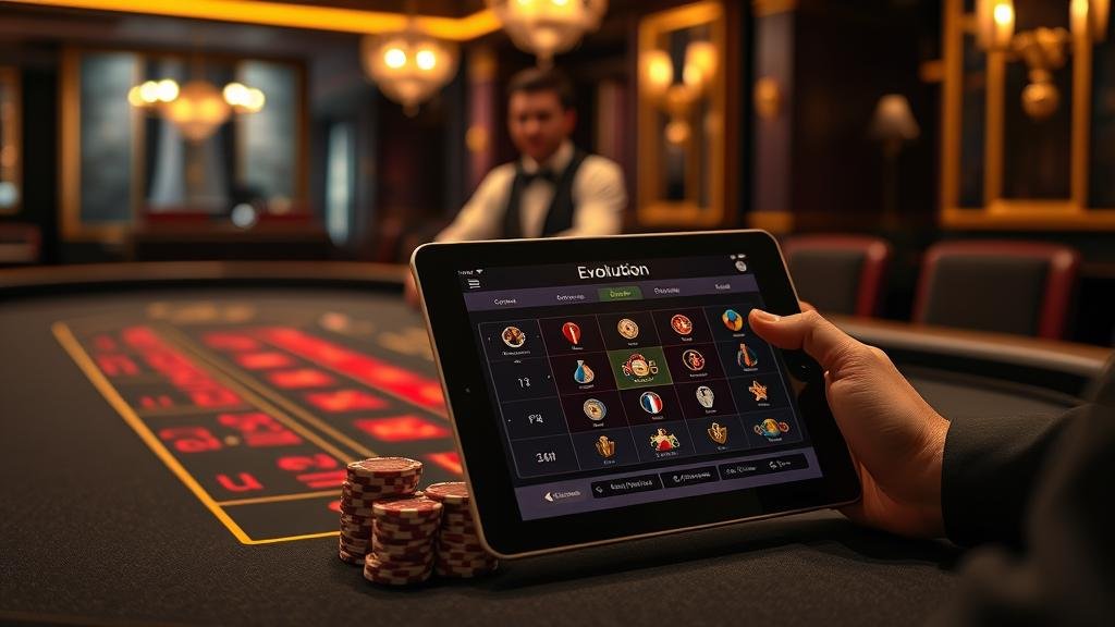 การวางเดิมพันบาคาร่าบนแท็บเล็ต