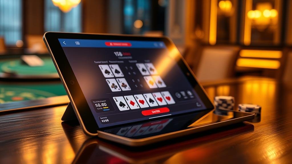 การเลือกห้องบาคาร่าและวิเคราะห์สถิติบนแท็บเล็ต