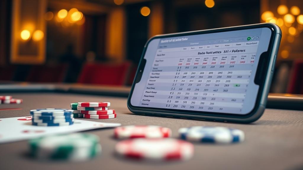 หน้าจอแสดงสถิติบาคาร่าแบบละเอียด