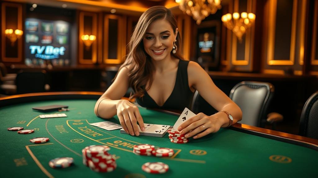 ดีลเลอร์กำลังเปิดไพ่บาคาร่าสควีซอย่างช้าๆ