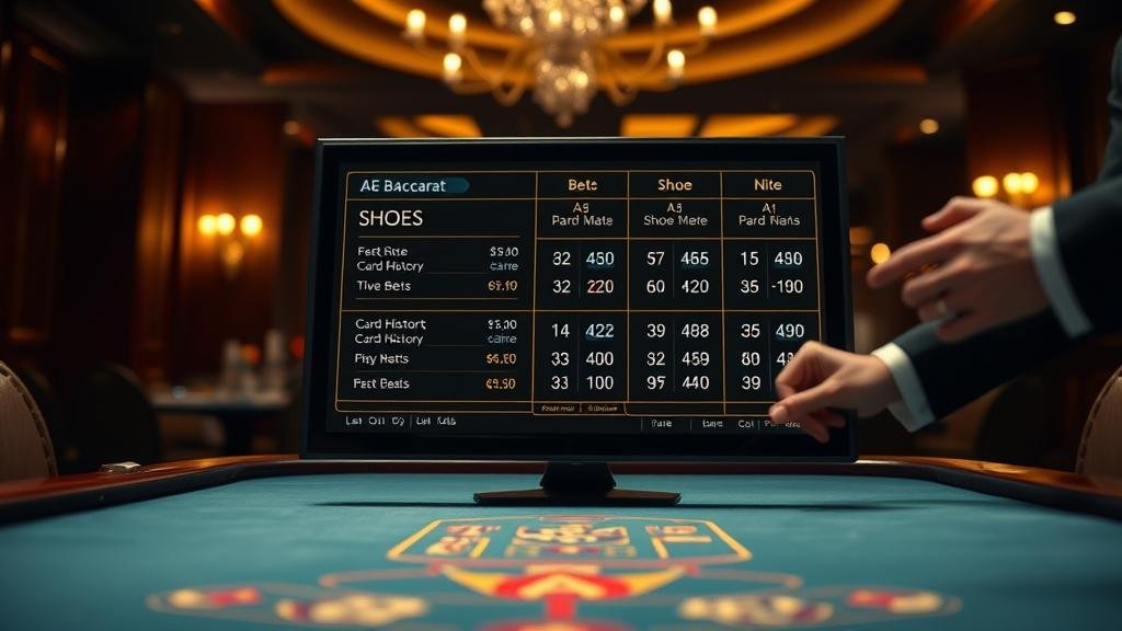 ตารางแสดงเค้าไพ่บาคาร่า