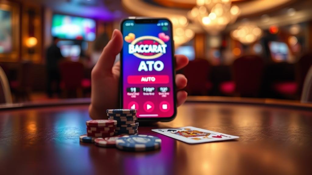 หน้าจอแท็บเล็ตแสดงห้องบาคาร่าAUTO ห้องมังกร