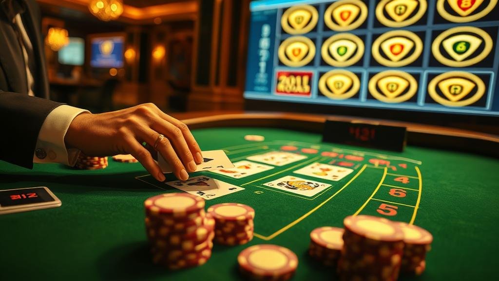 ภาพประกอบถนนใหญ่และสองตัดในเกมบาคาร่า