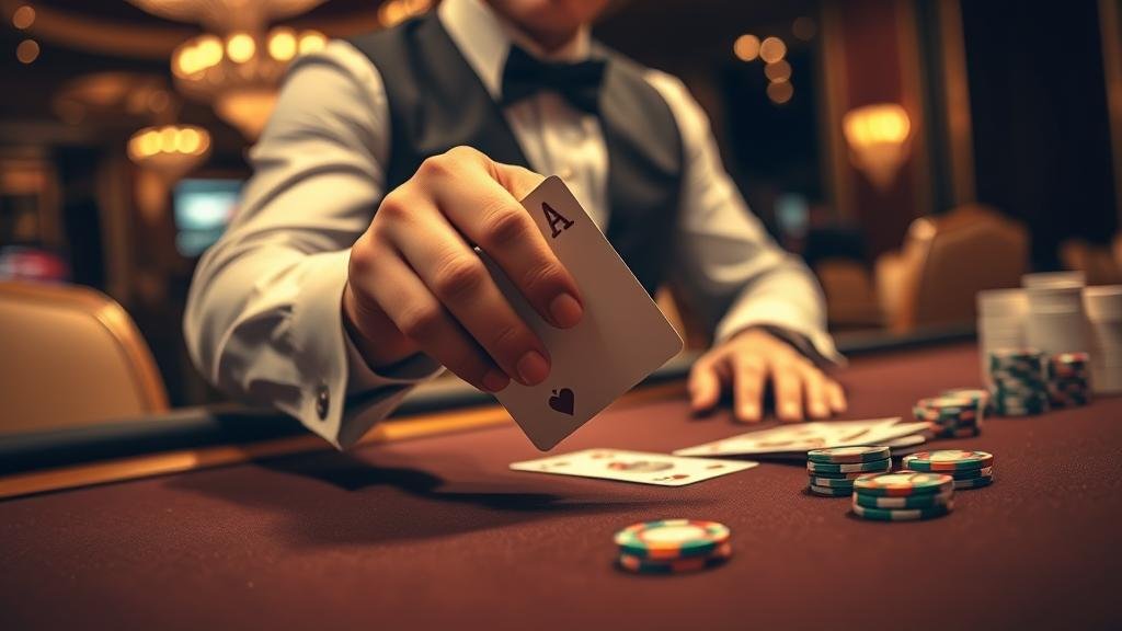 โต๊ะบาคาร่าแสดงตัวเลือกการเดิมพัน