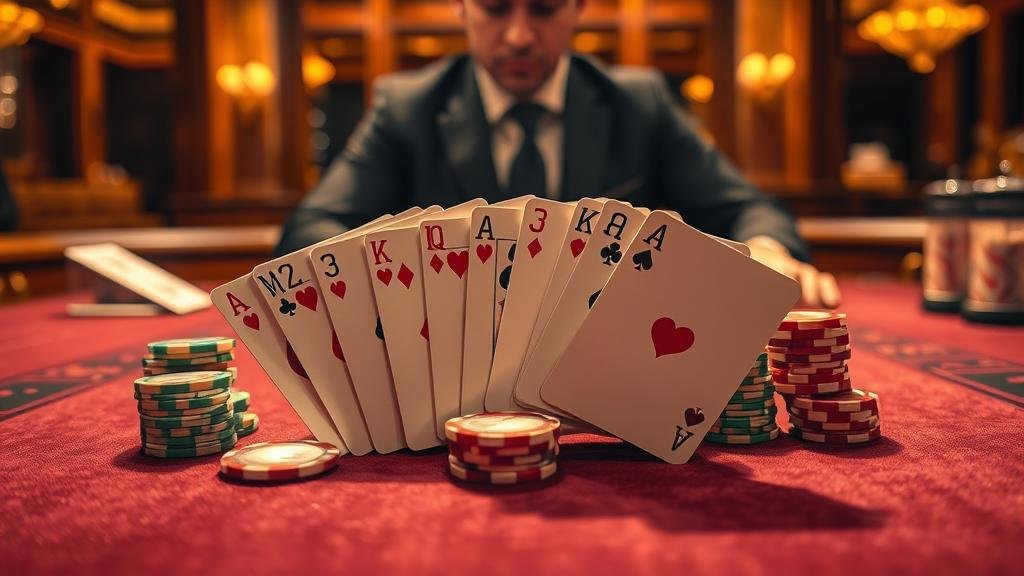 ภาพแสดงเค้าไพ่มังกรในการเล่นบาคาร่า