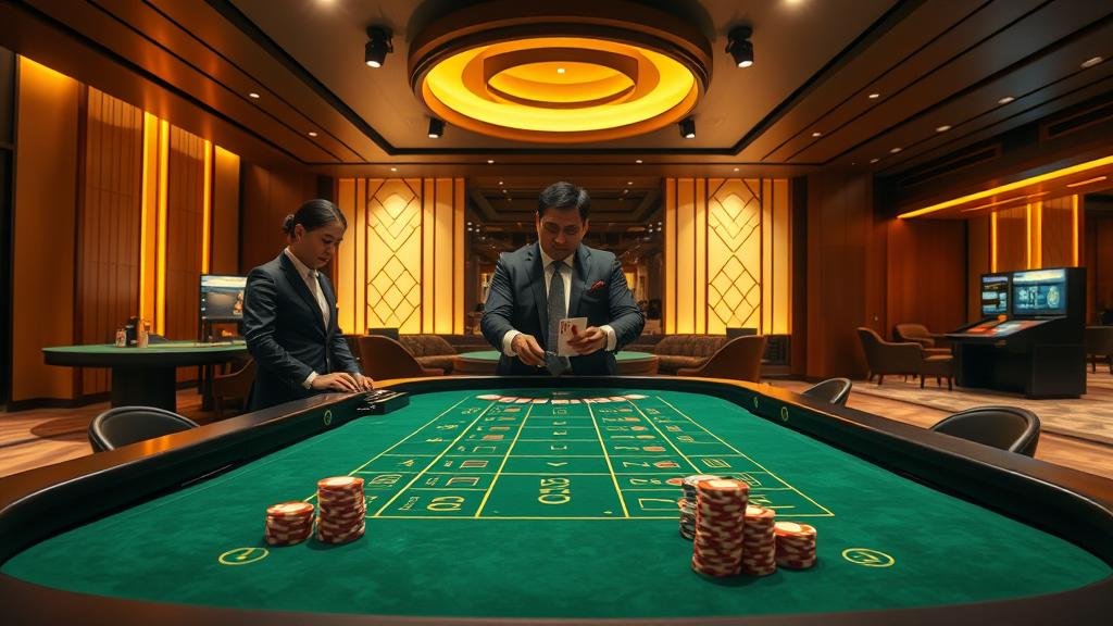 หน้าจอเกมบาคาร่าแสดงผลการเดิมพัน