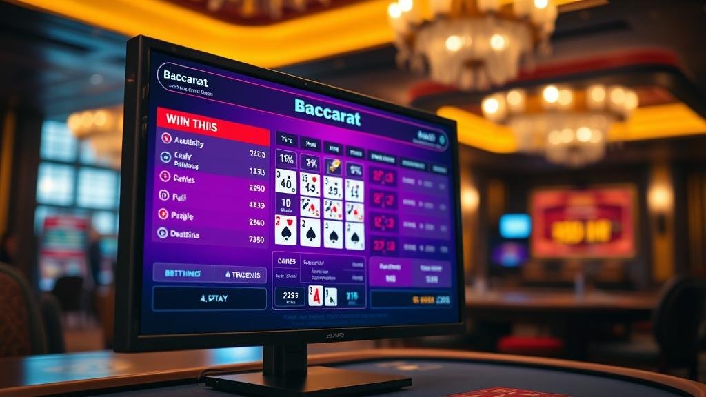 นักพนันกำลังวิเคราะห์เค้าไพ่บาคาร่า