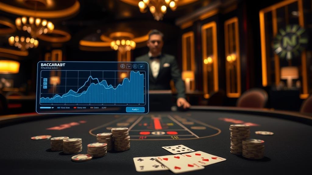 หน้าจอแสดงผลบาคาร่าพร้อมสูตรคณิตศาสตร์