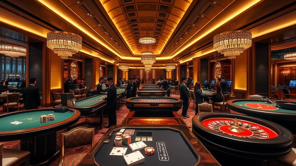 บรรยากาศภายในคาสิโน The Venetian Macao