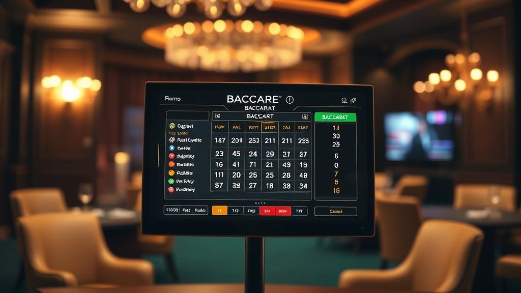 ตัวอย่างการวางไพ่บาคาร่าบนโต๊ะ