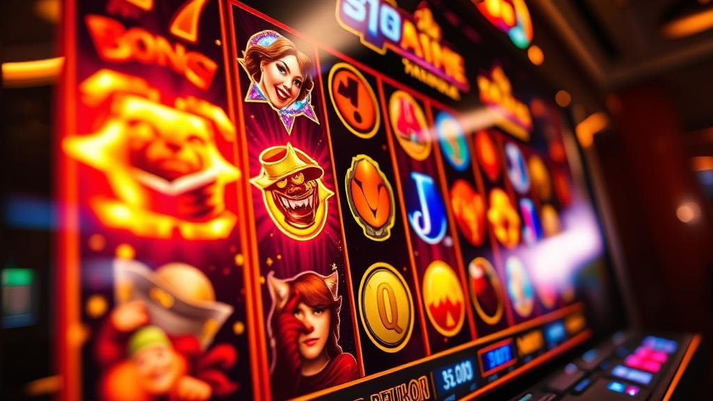 สัญลักษณ์เกมสล็อตและไอคอนโบนัสจากค่ายเกมชั้นนำ