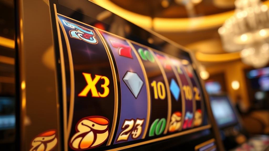 สัญลักษณ์ตัวคูณบนหน้าจอเกมสล็อต