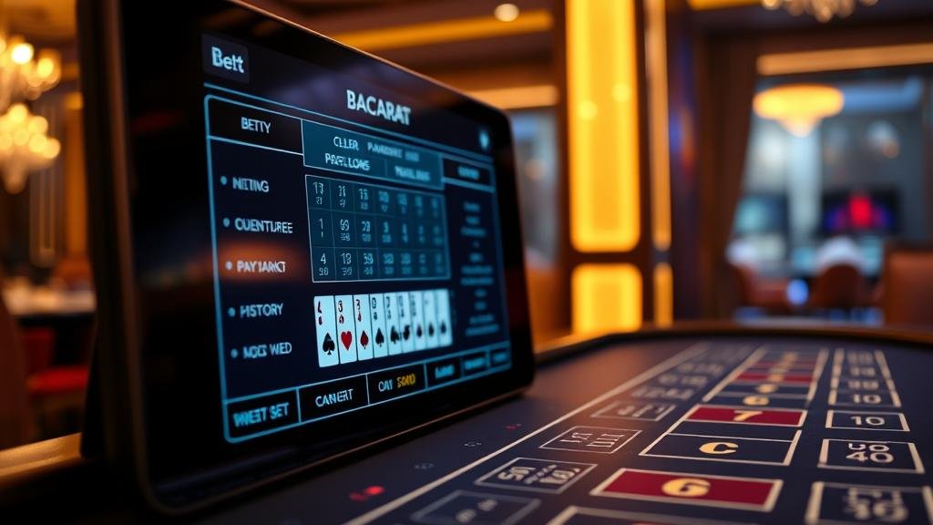 อินโฟกราฟิกแสดงเค้าไพ่บาคาร่าและเทคนิคการเดินเงิน