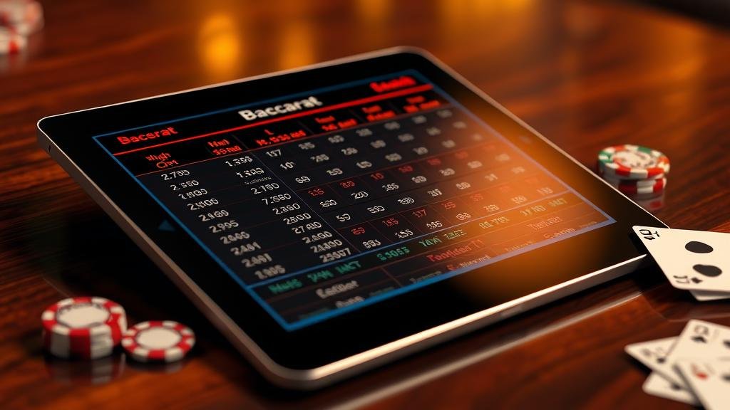 การเลือกห้องบาคาร่าบนแท็บเล็ตและคอมพิวเตอร์