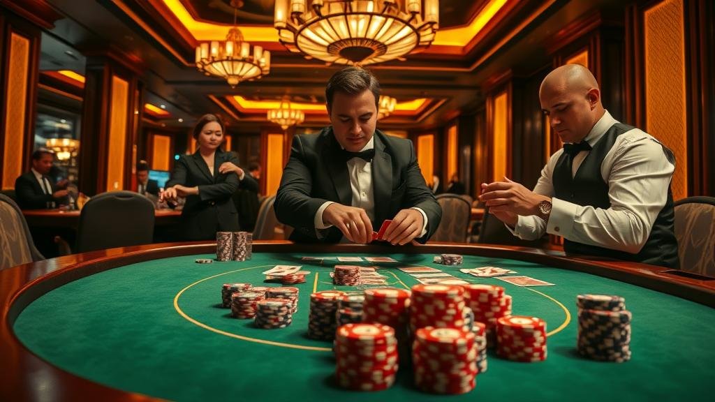 อินเทอร์เฟซเกมบาคาร่าบนแท็บเล็ต