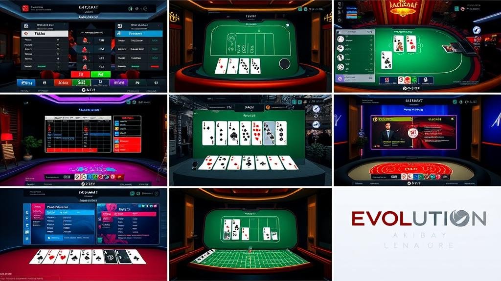 หน้าจอเกมบาคาร่าจากผู้ให้บริการต่างๆ