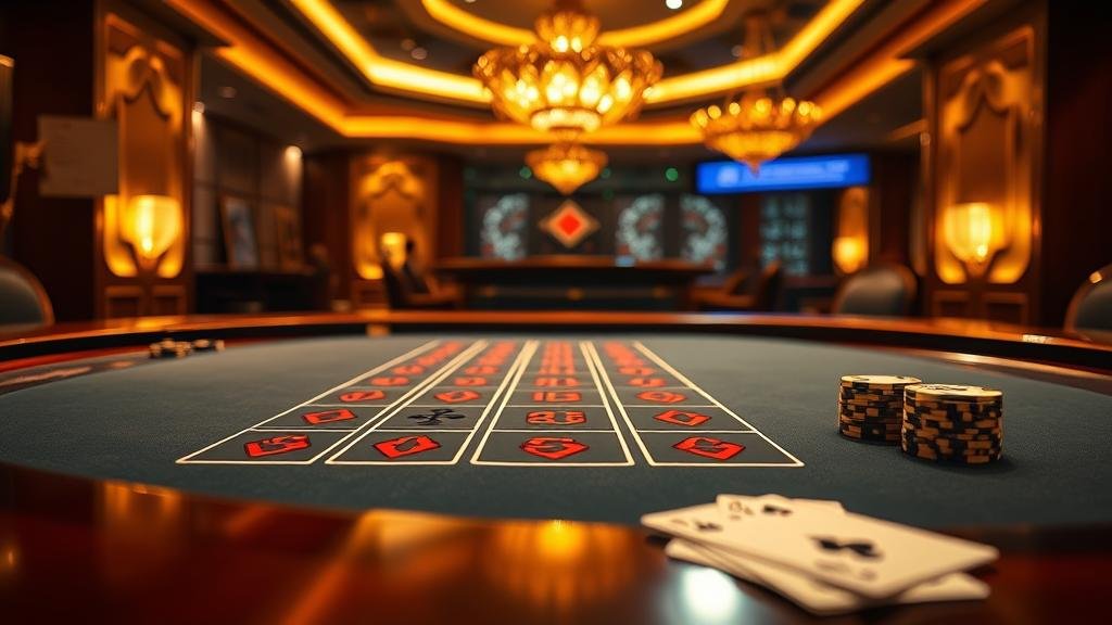 ภาพแสดงเค้าไพ่บาคาร่า ลูกปัด และถนนไม้ขีด