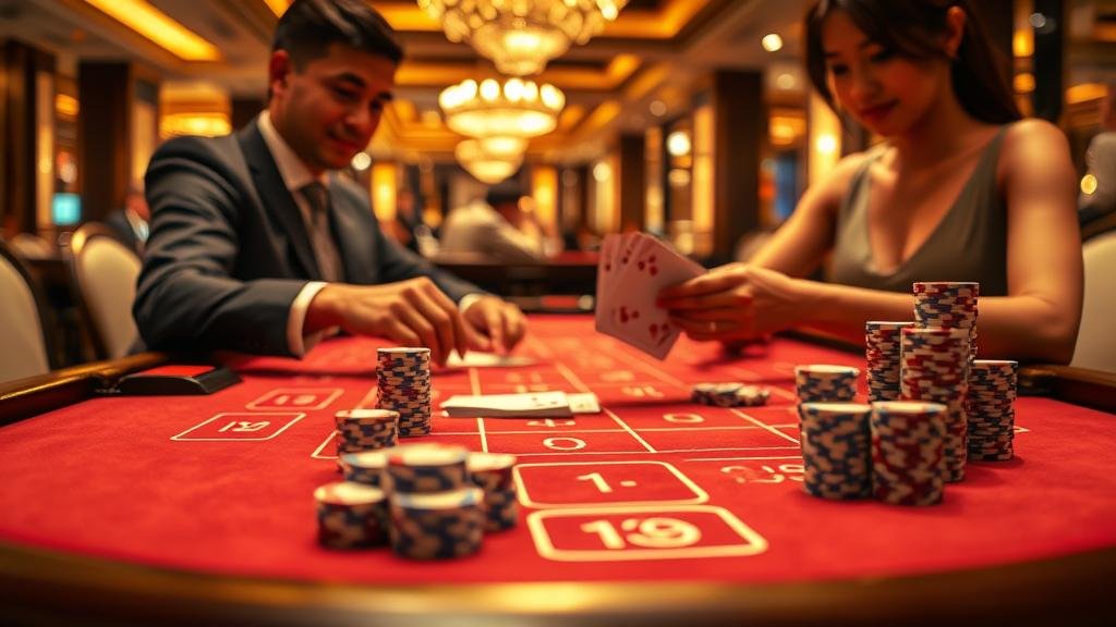 การเลือกห้องบาคาร่าบนแท็บเล็ต