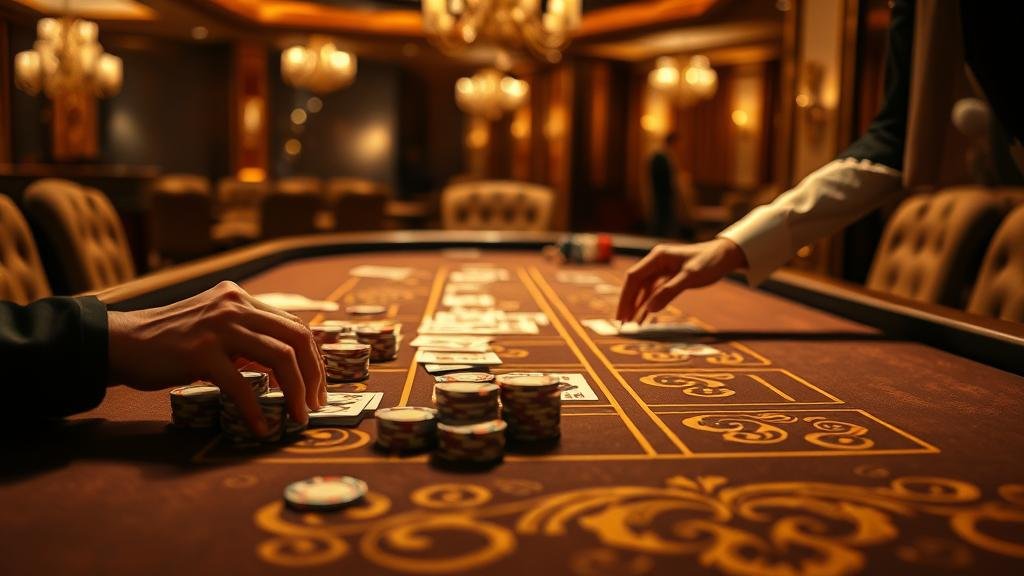 นักพนันกำลังโฟกัสการเล่นบาคาร่าบนมือถือ