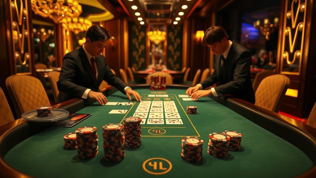 หน้าจอเกมบาคาร่า AllBet พร้อมสถิติ