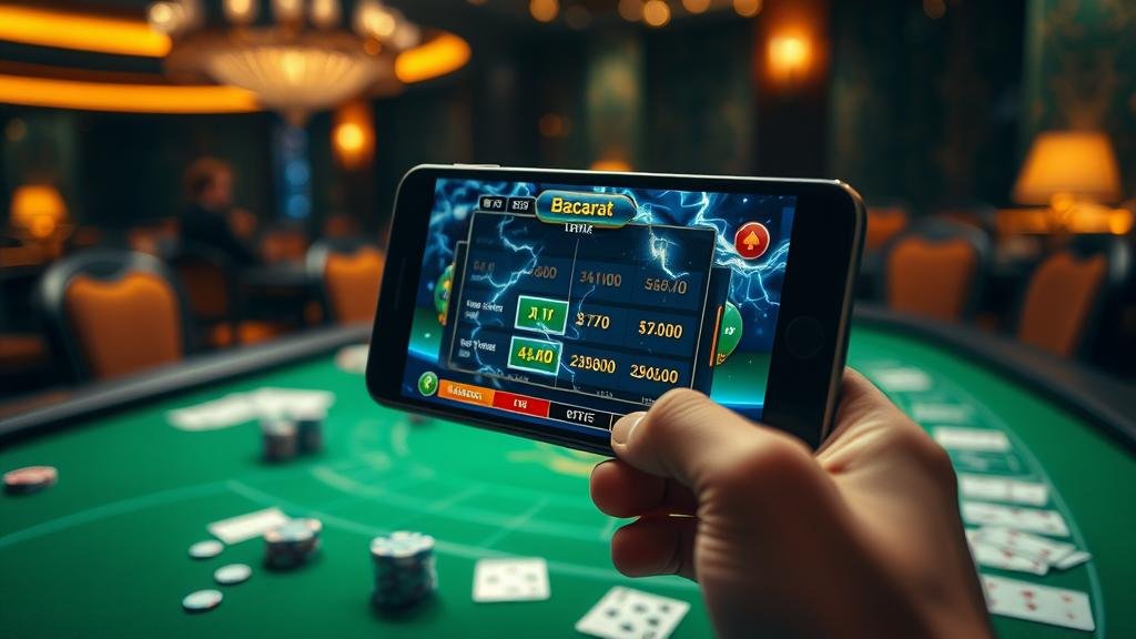 การเล่นบาคาร่าสายฟ้าบนแท็บเล็ต