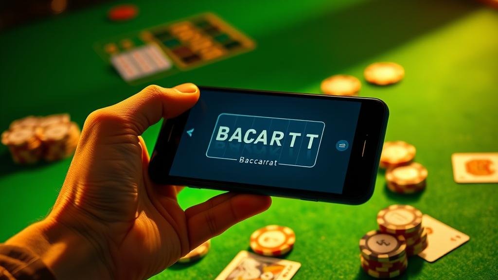 ตัวอย่างเค้าไพ่บาคาร่าบนแท็บเล็ต