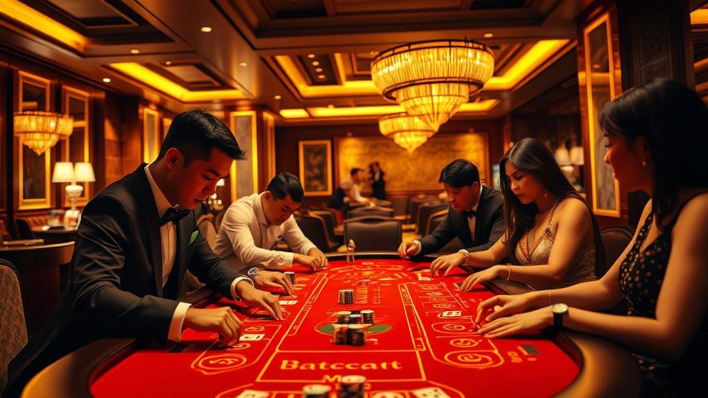 มือถือชิปคาสิโนพร้อมกองเงิน