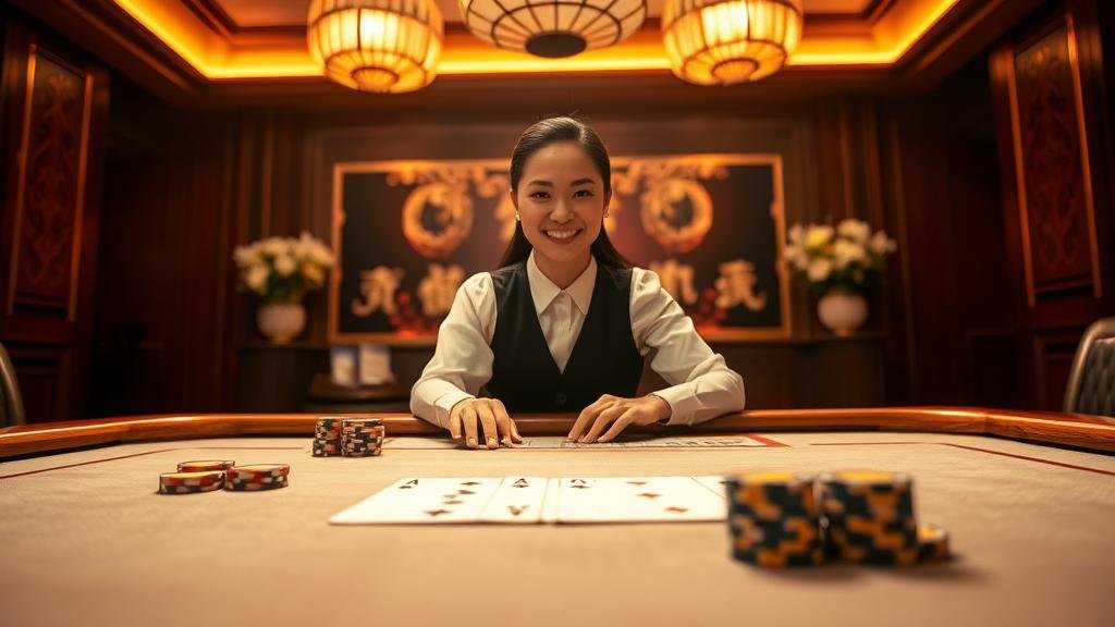 มือของผู้เล่นกำลังวางเดิมพันในเกมบาคาร่าออนไลน์