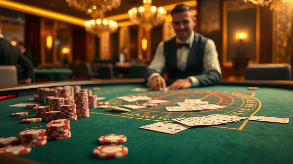 ตัวอย่างเค้าไพ่บาคาร่าที่แสดงผลบนหน้าจอ