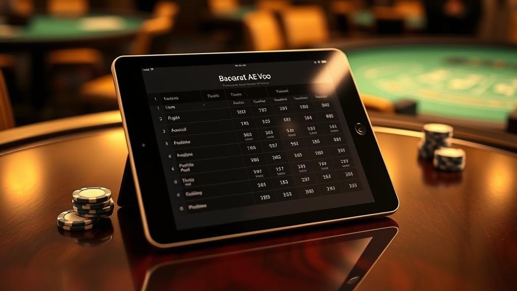 การบันทึกผลการเล่นบาคาร่าบน iPad