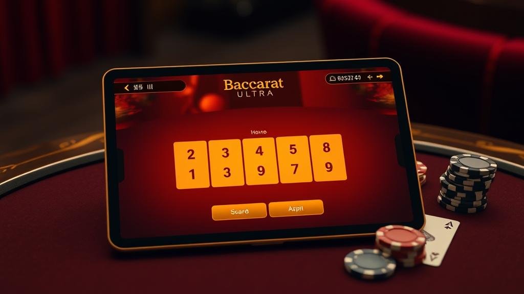 การอ่านเค้าไพ่บาคาร่าบนหน้าจอสมาร์ทโฟน