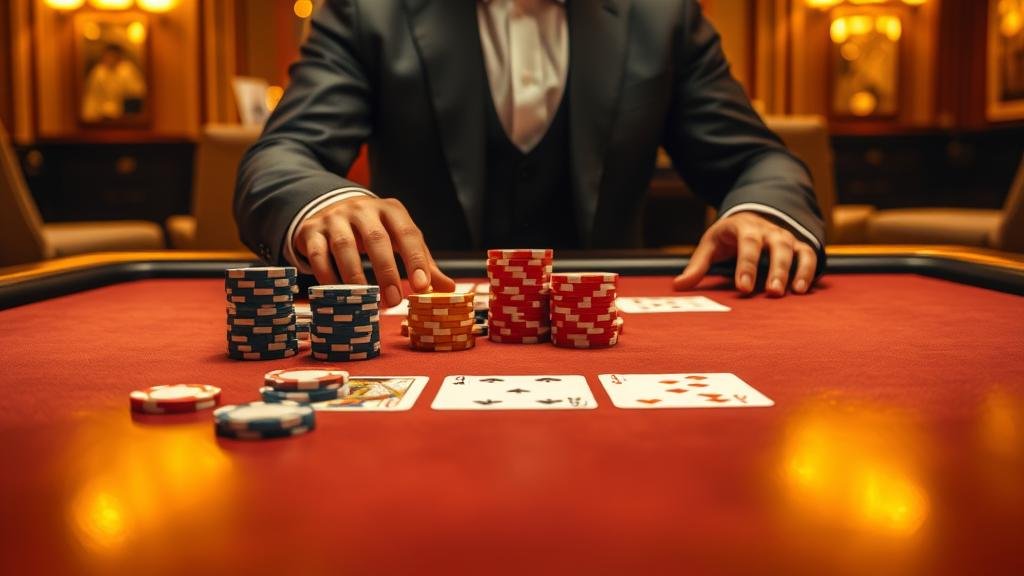 ดีลเลอร์สาวสวยในเกมบาคาร่า