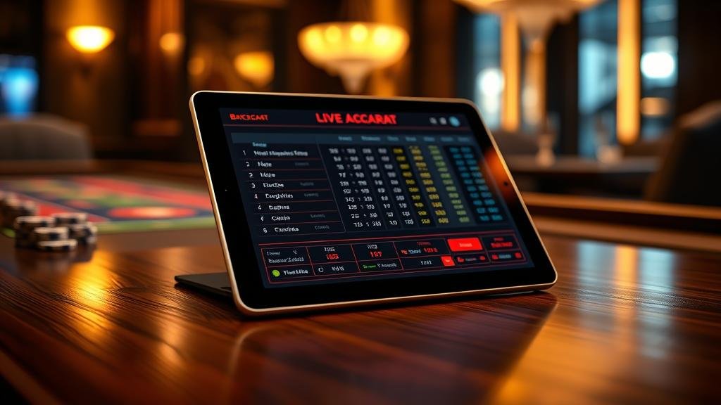 บาคาร่าสด: สูตรเด็ดวิเคราะห์สถิติบนแท็บเล็ตและ iOS พร้อมเทคนิคคุมงบฉบอร์ด