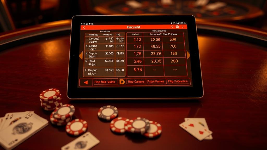 การวางเดิมพันบาคาร่าบนแท็บเล็ตด้วยสูตรเดินเงิน
