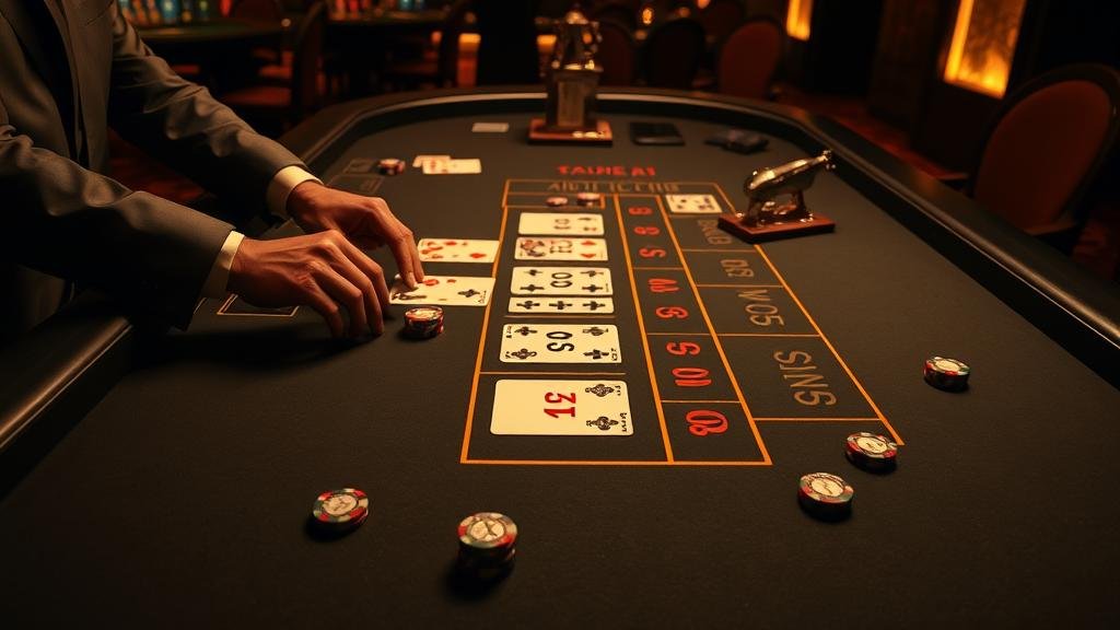 หน้าจอเกมบาคาร่าสดบนเดสก์ท็อป พร้อมสถิติการออกไพ่