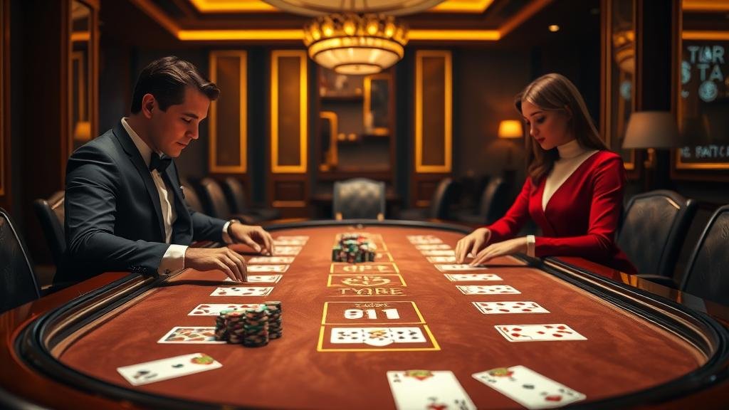 ดีลเลอร์สดกำลังแจกไพ่บาคาร่าจากค่าย LuckyStreak