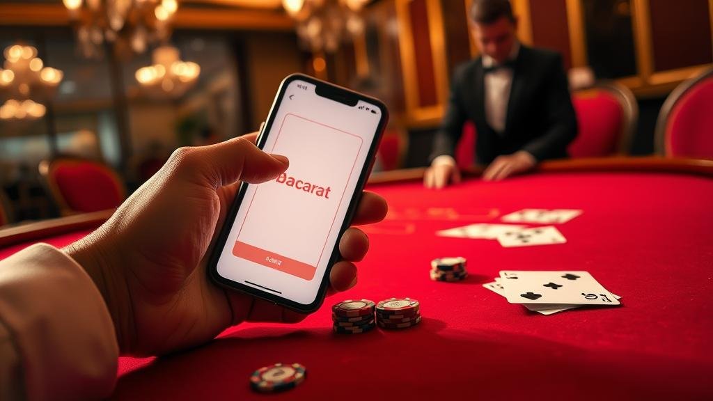 หน้าจอเล่นบาคาร่าบนมือถือ iOS