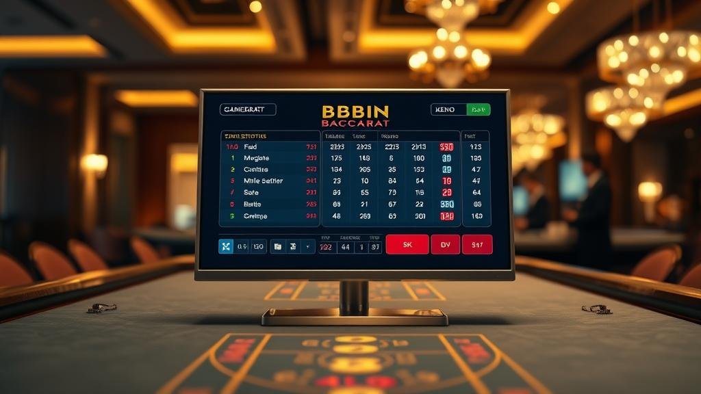 หน้าจอเกมบาคาร่าสด XPG ที่ทันสมัย