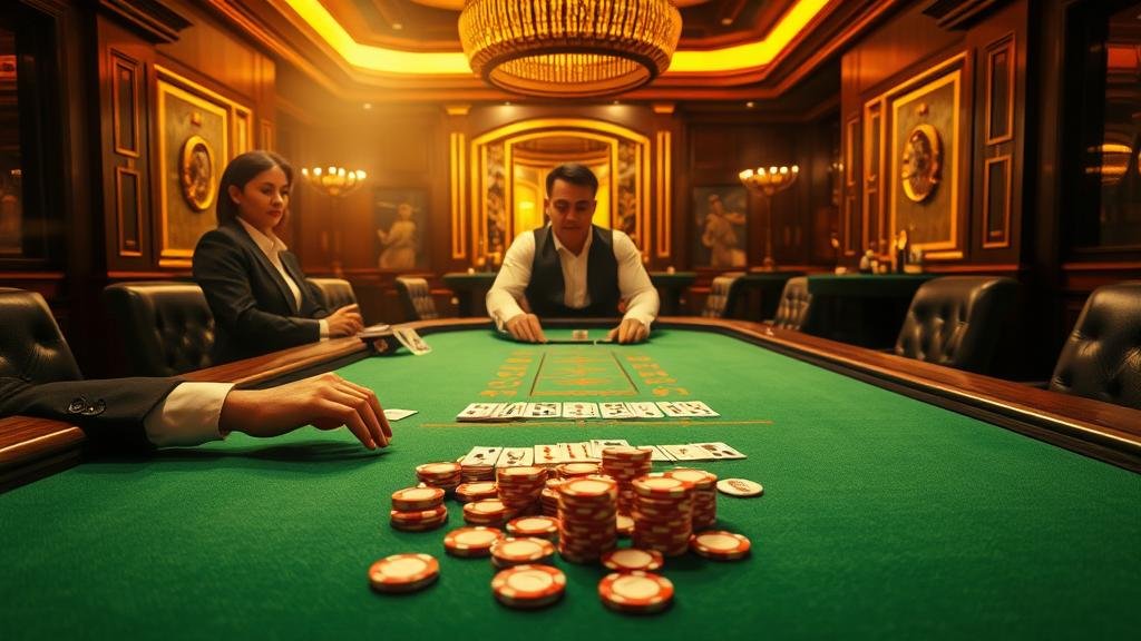 ตัวอย่างการออกไพ่สามติดในบาคาร่า