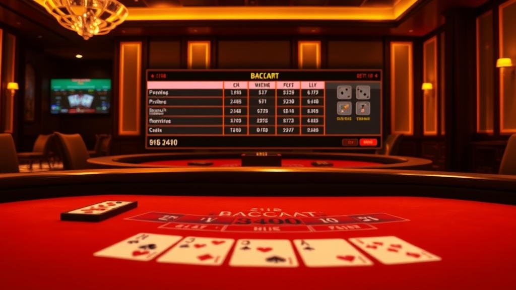 การวางเดิมพันบาคาร่าบนโต๊ะ