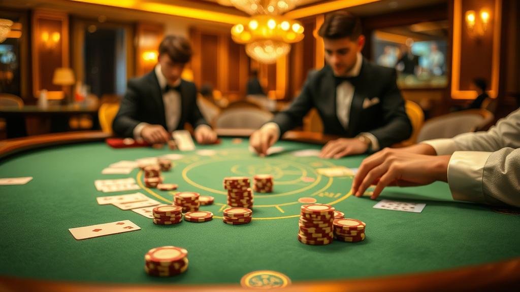 ผู้คนกำลังเล่นบาคาร่าออนไลน์