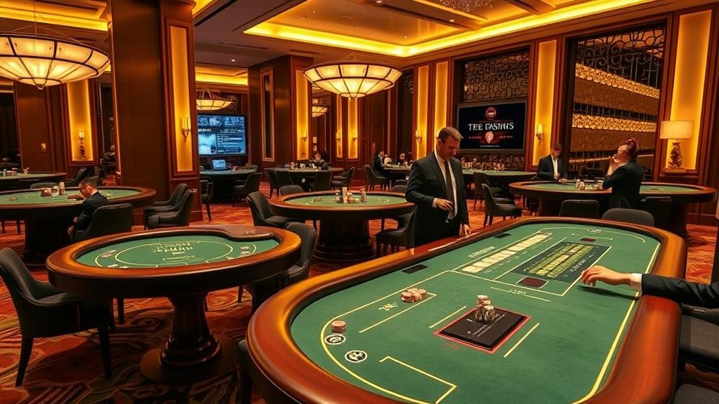 ดีลเลอร์สดกำลังแจกไพ่บาคาร่า