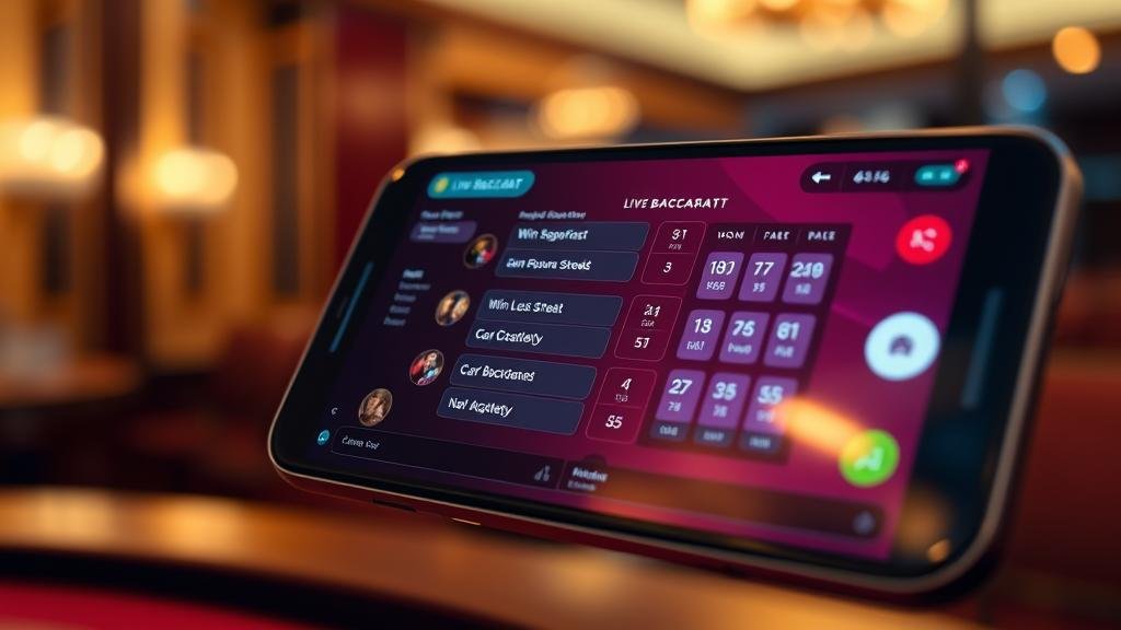 ตารางสถิติบาคาร่าบนแท็บเล็ต