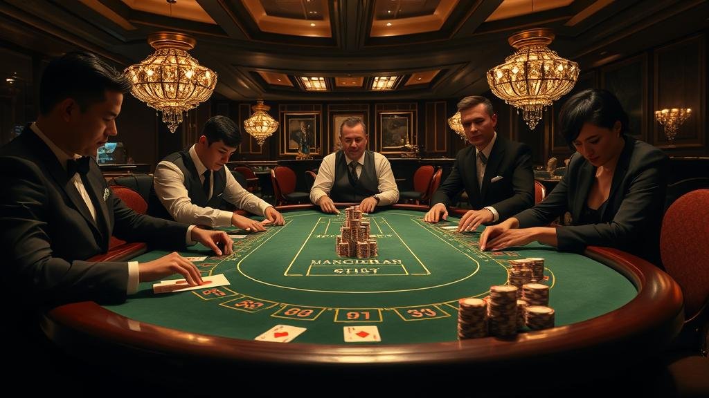 การเลือกห้องบาคาร่าบนแท็บเล็ต