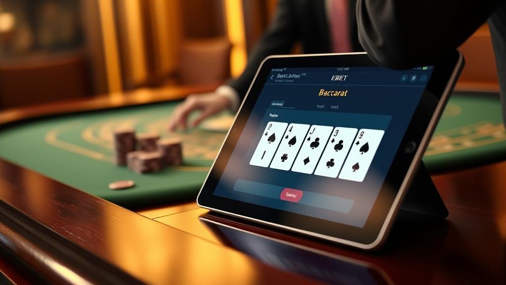 การวิเคราะห์เค้าไพ่บาคาร่าบนแท็บเล็ต