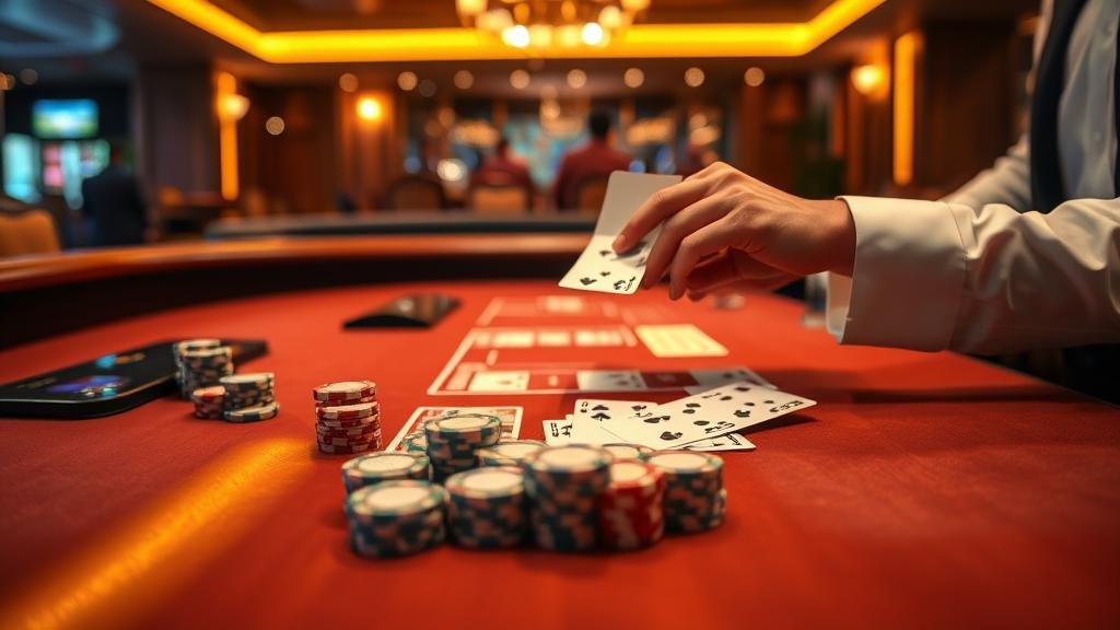 ดีลเลอร์สาวสวยในเกมบาคาร่า AE Empire