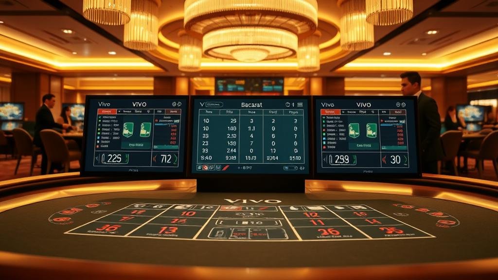 อินเทอร์เฟซเกมบาคาร่า EBet แสดงเค้าไพ่และอัตราจ่ายชัดเจน