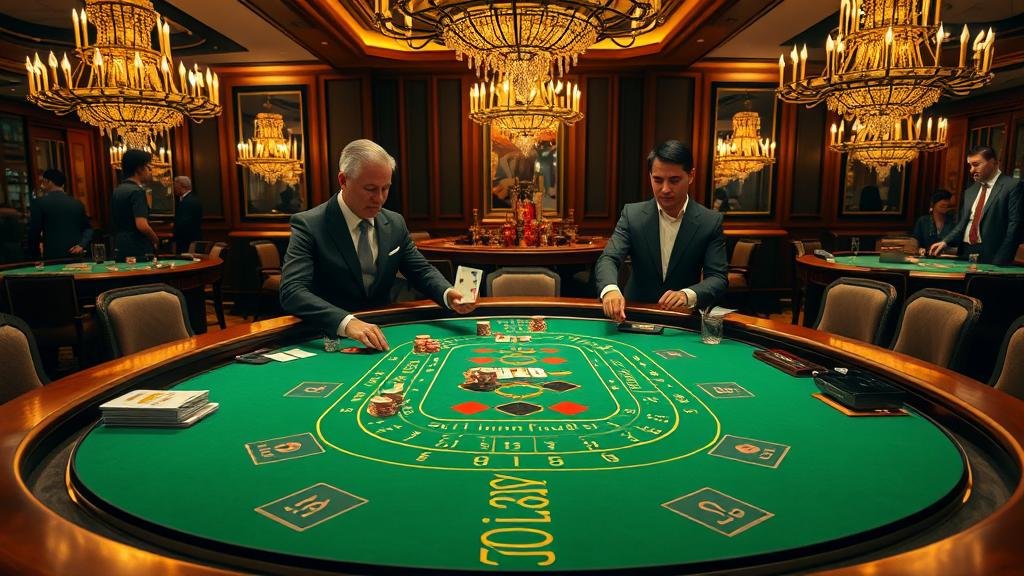 ดีลเลอร์สาวสวยในห้อง Sexy Baccarat พร้อมบรรยากาศการเล่นที่น่าตื่นเต้น